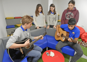 Savremena's students in Learning Centre